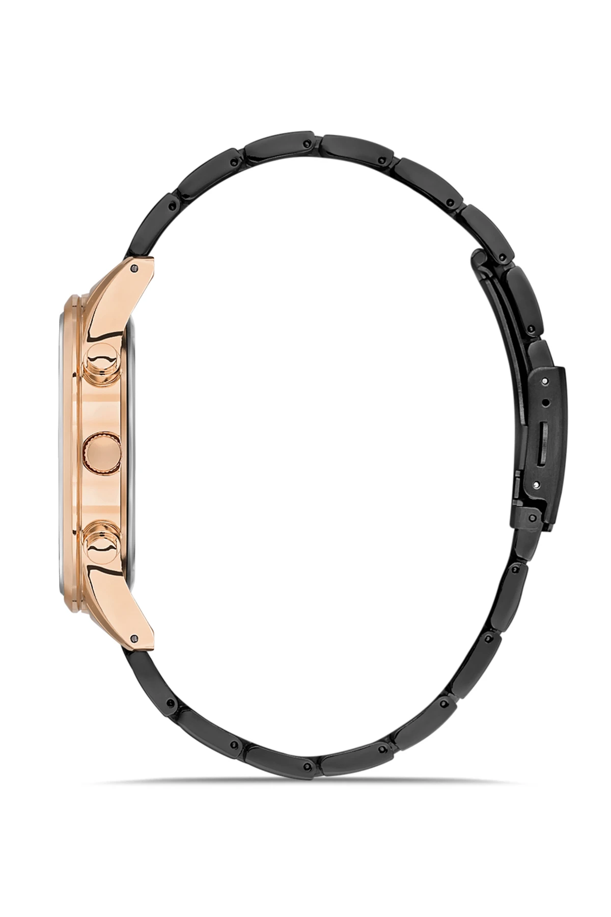 Polo Air Spor Metal Kordon Erkek Kol Saati Siyah-Bakır PL-0848E3x