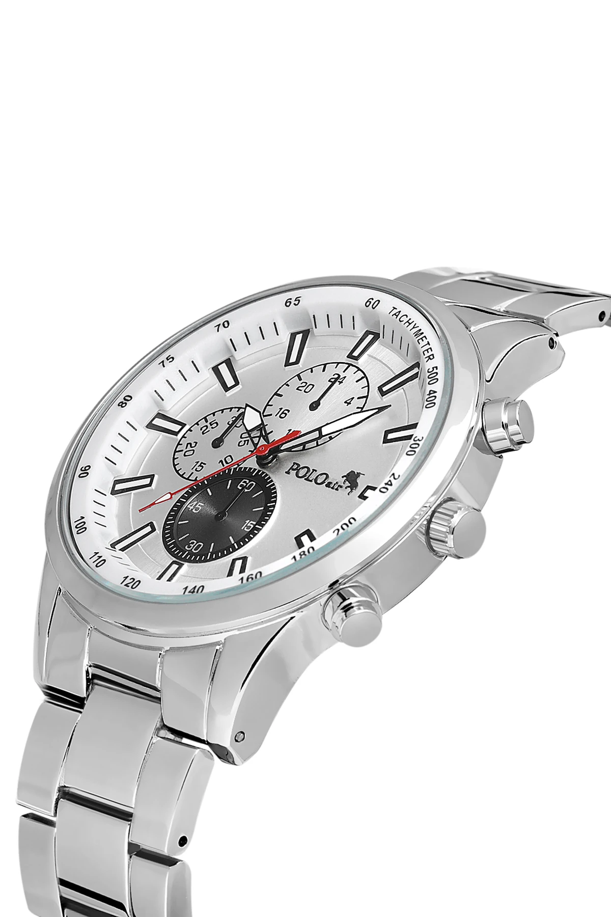 Polo Air Spor Metal Kordon Erkek Kol Saati Gümüş PL-0848E4x