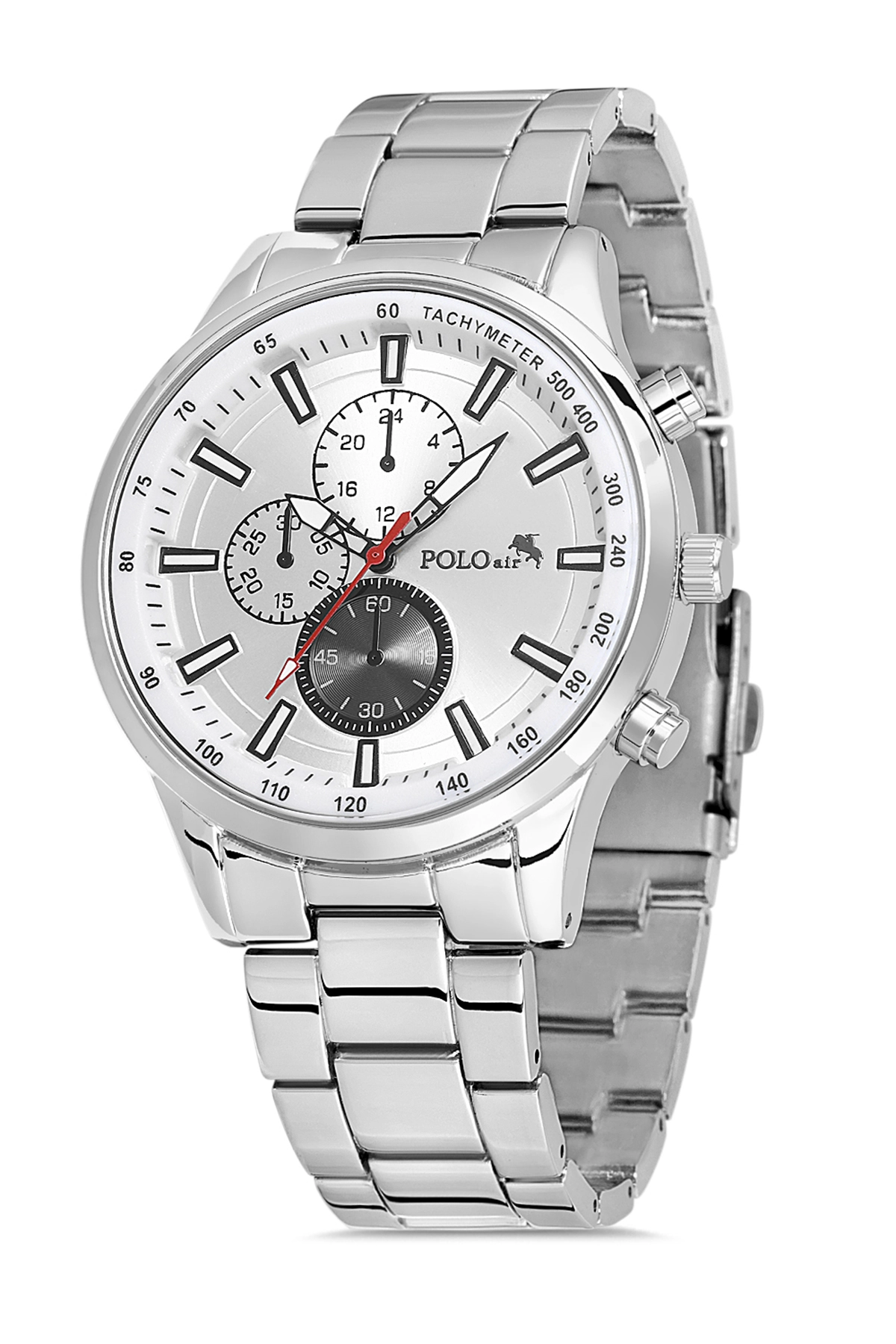 Polo Air Spor Metal Kordon Erkek Kol Saati Gümüş PL-0848E4x