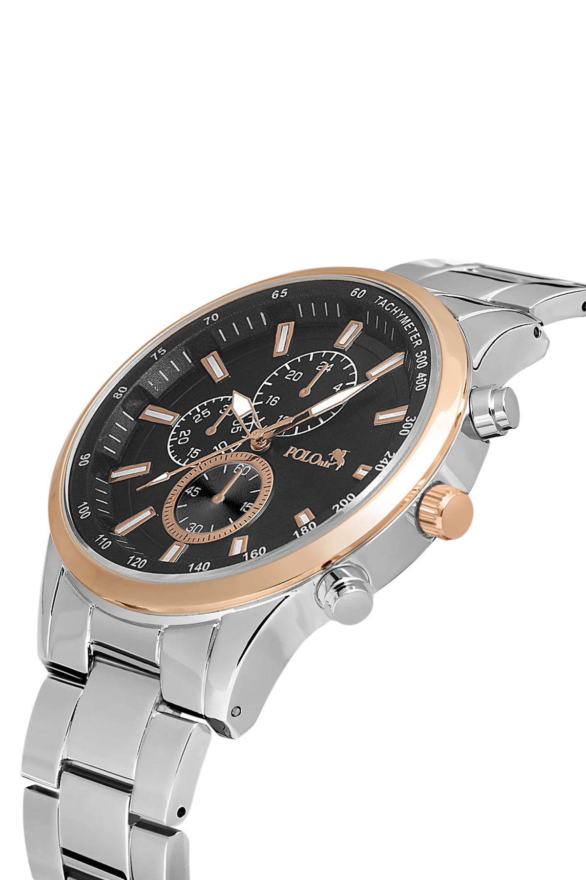 Polo Air Spor Metal Kordon Erkek Kol Saati Gümüş-Bakır PL-0848E6x