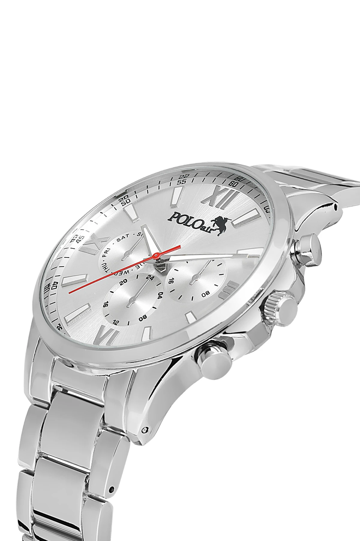 Polo Air Romen Rakamlı Erkek Kol Saati Gümüş PL-0852E4x