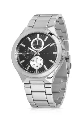 Polo Air Metal Kordon Spor Erkek Kol Saati Gümüş-Siyah PL-0838E4x