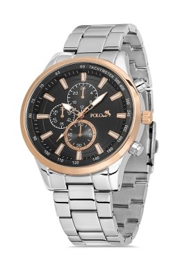 Polo Air Spor Metal Kordon Erkek Kol Saati Gümüş-Bakır PL-0848E6x