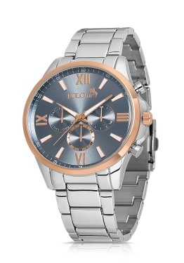 Polo Air  Romen Rakamlı Erkek Kol Saati Gümüş-Lacivert PL-0852E2x