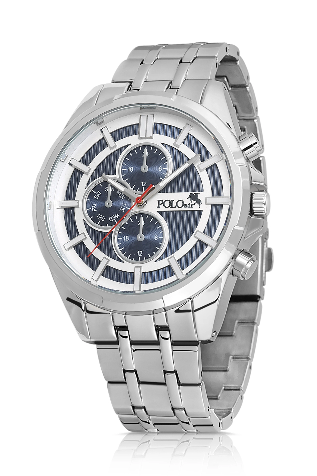 Polo Air Erkek Kol Saati Gümüş-Lacivert PL-0856E2x