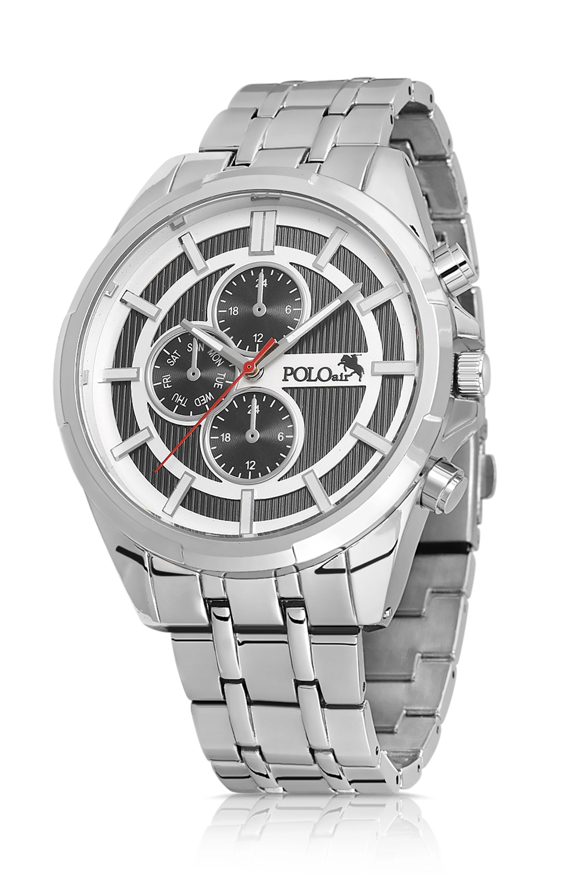 Polo Air Erkek Kol Saati Gümüş-Siyah PL-0856E4x