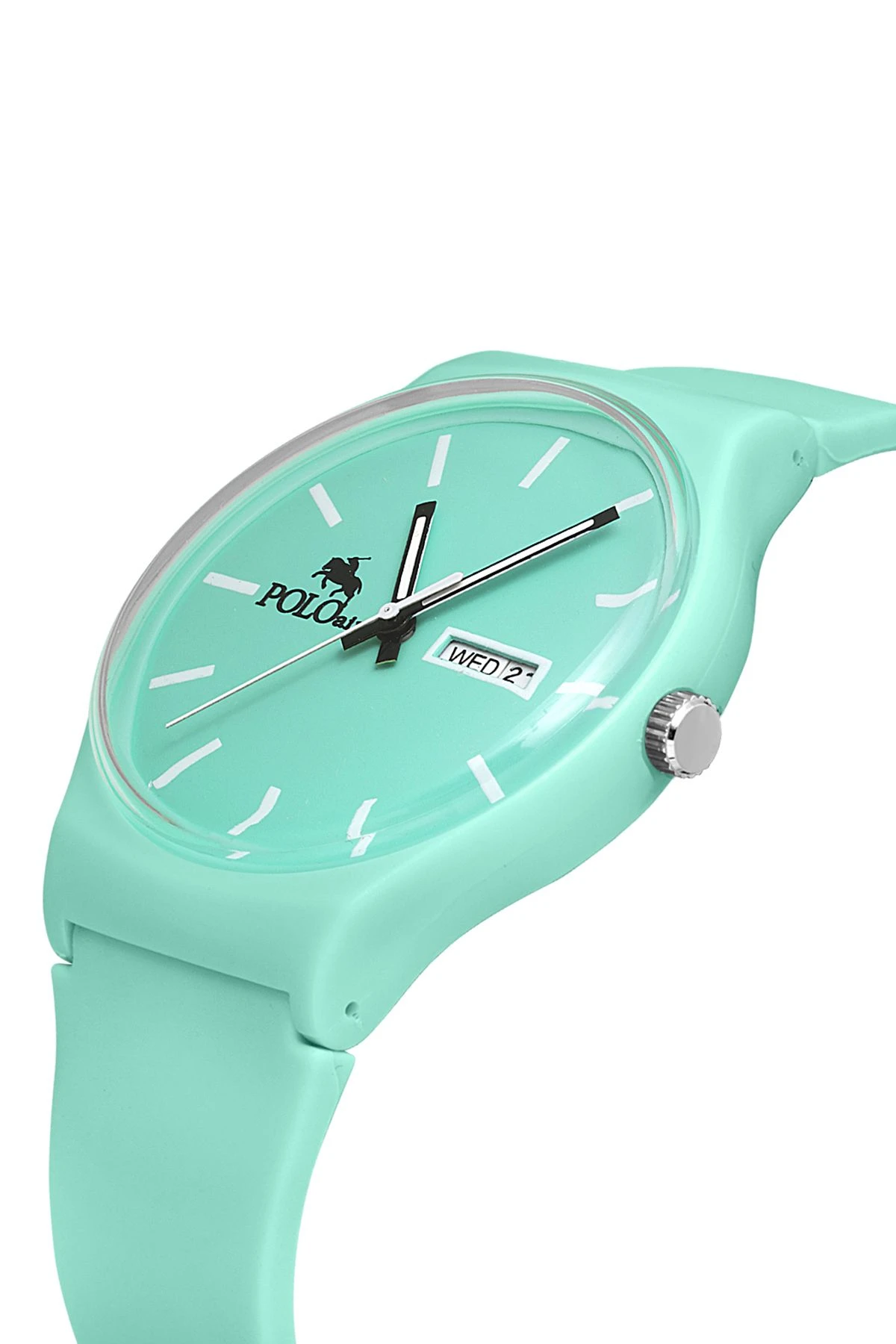 Unisex Silikon Kordon Gün Ay Takvimli Kol Saati Su Yeşili Renk Pl-1481B4X Su Yeşili Pl-1481B4X