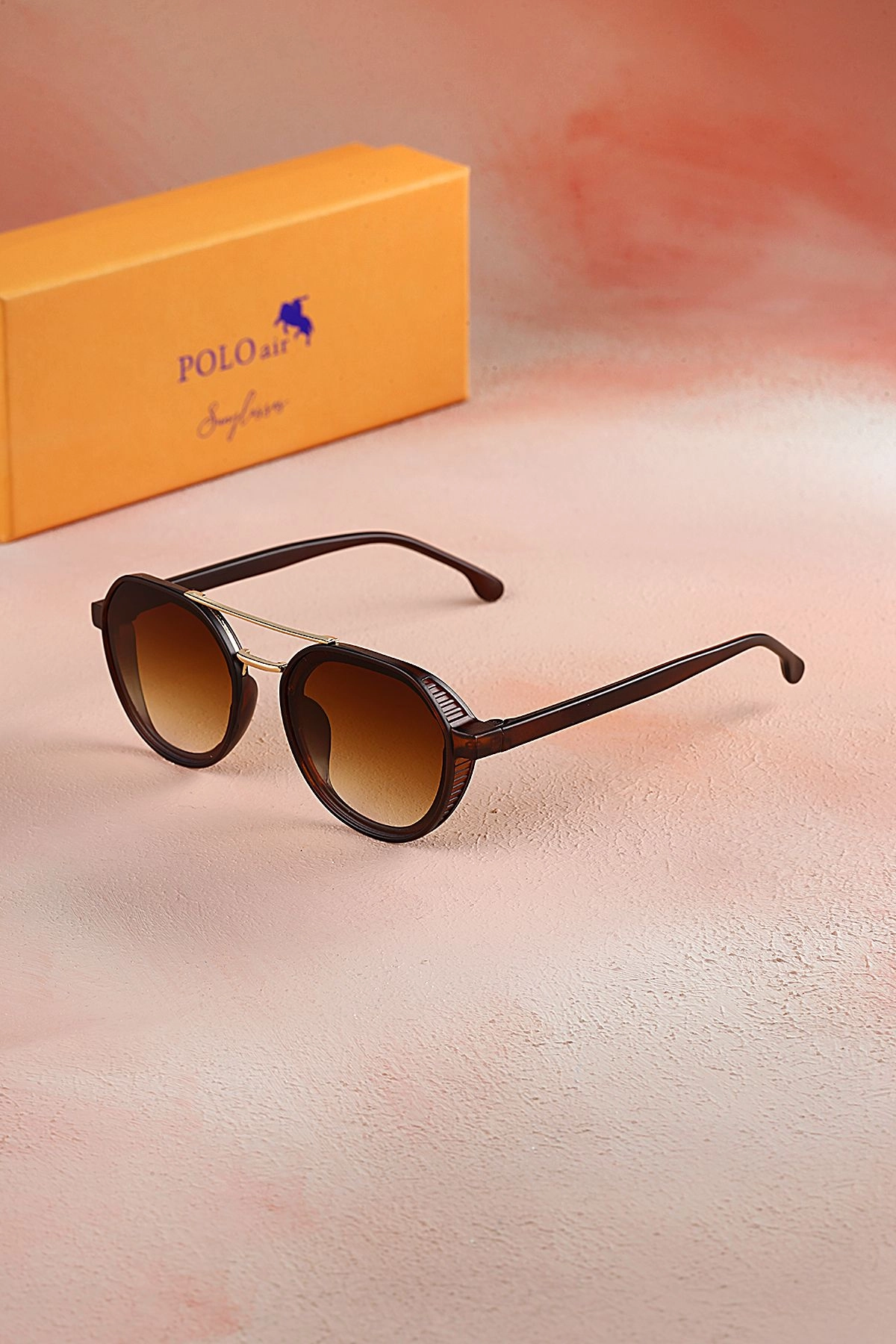 Uv400 Korumalı Unisex Güneş Gözlüğü Kahverengi Plg-2079C2 Kahverengi Plg-2079C2