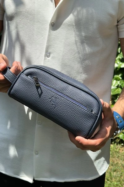 Erkek El Çantası Seyahat Düzenleyici Tıraş Kozmetik Günlük El Çantası Lacivert Etn-71-L Lacivert Etn-71-L