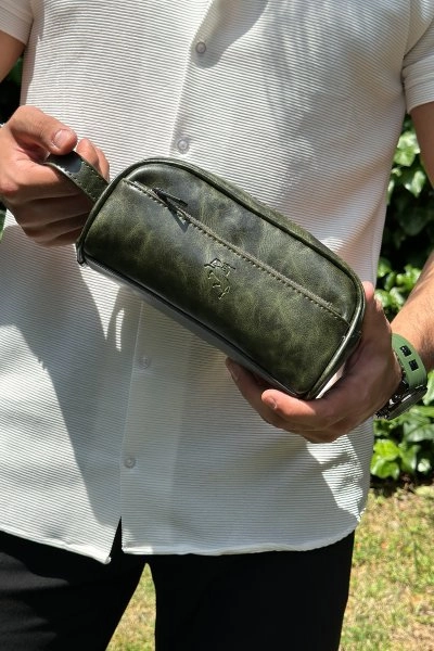 Erkek El Çantası Seyahat Düzenleyici Tıraş Kozmetik Günlük El Çantası Yeşil Etn-70-Y Yeşil Etn-70-Y