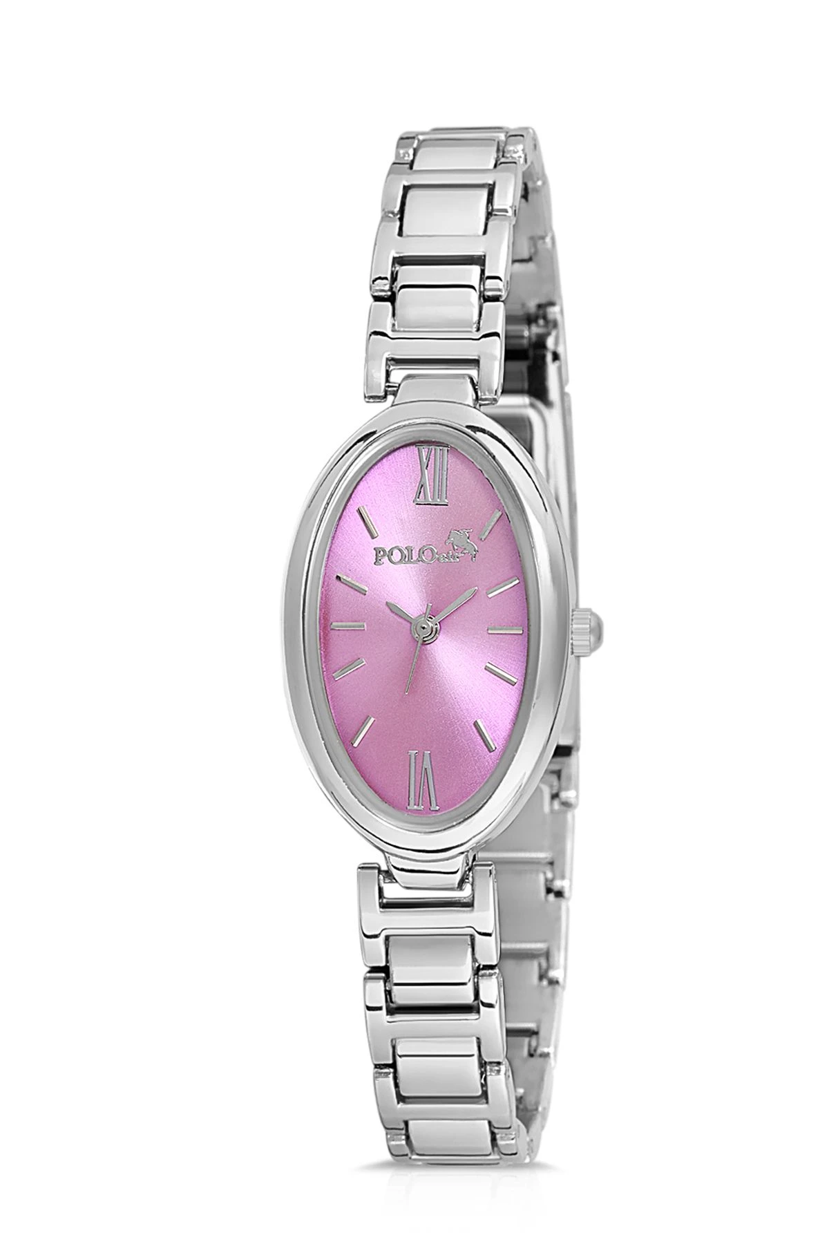Elips Kadın Kol Saati Zirkon Taşlı Baget Kolye Bileklik Özel Kombin Set Gümüş-Pembe St-2118S5 Gümüş-Pembe St-2118S5