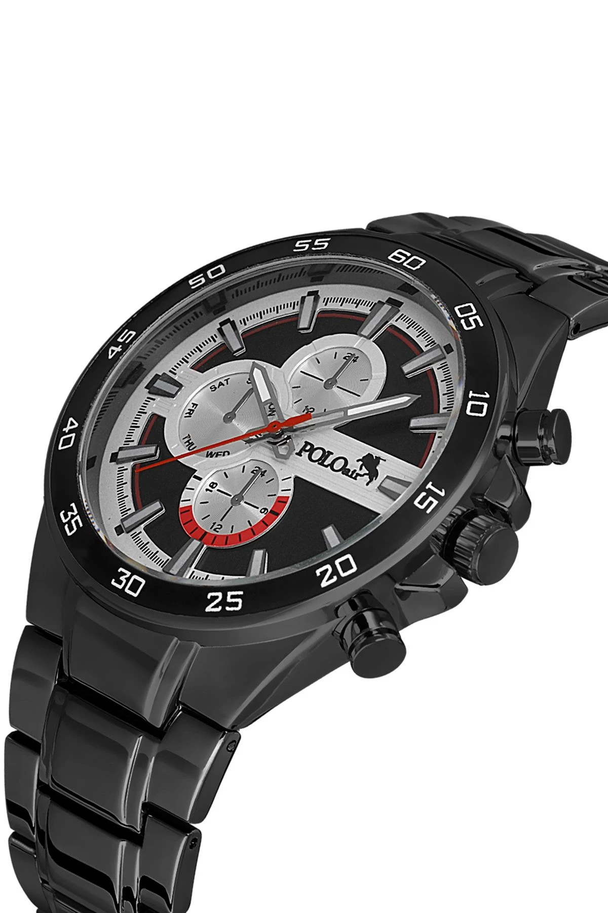 Spor Metal Kordon Spor Erkek Kol Saati  Siyah-Gri Pl-0875E1X Siyah-Gri Pl-0875E1X