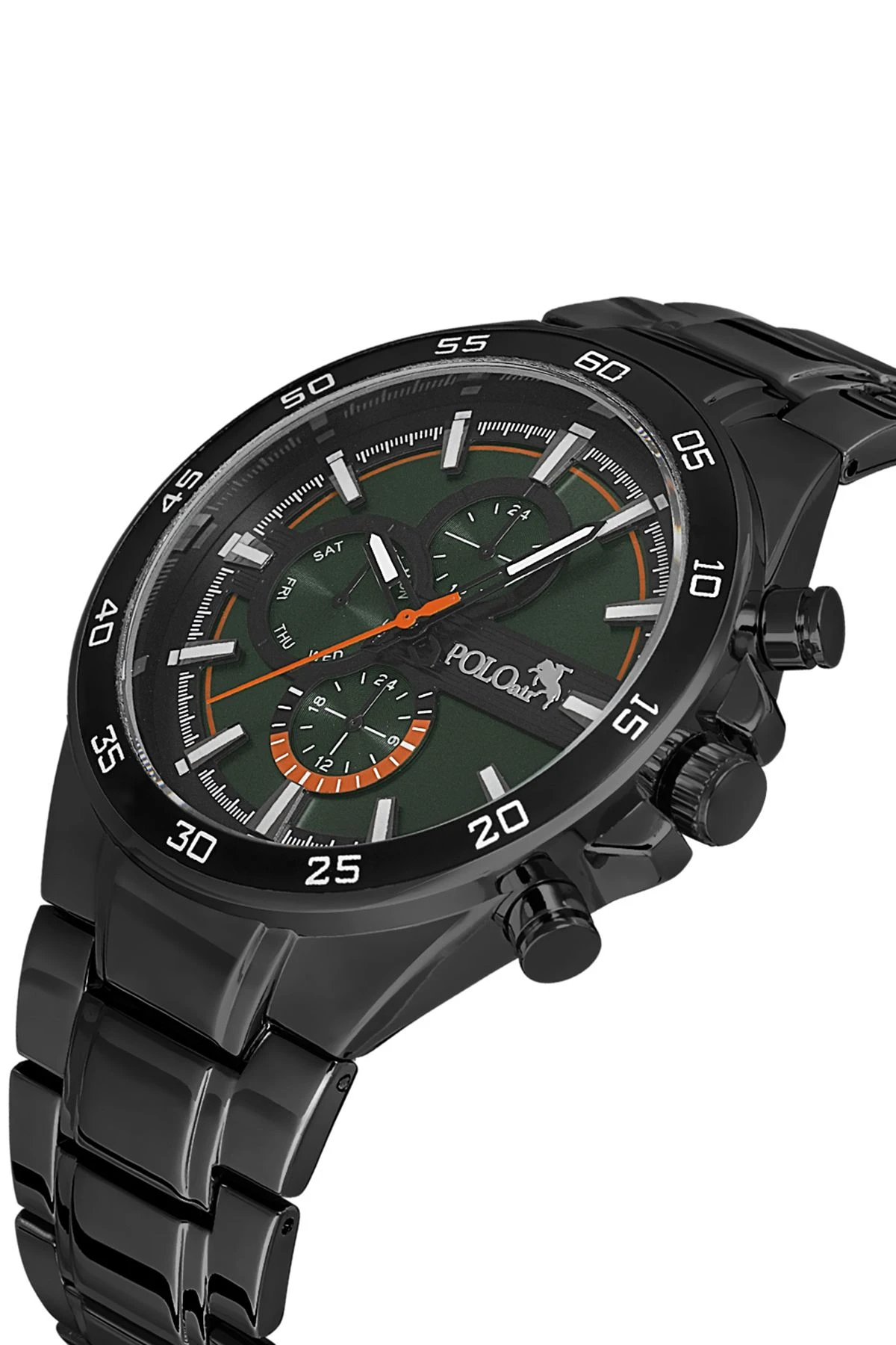 Spor Metal Kordon Spor Erkek Kol Saati  Siyah-Yeşil Pl-0875E5X Siyah-Yeşil Pl-0875E5X