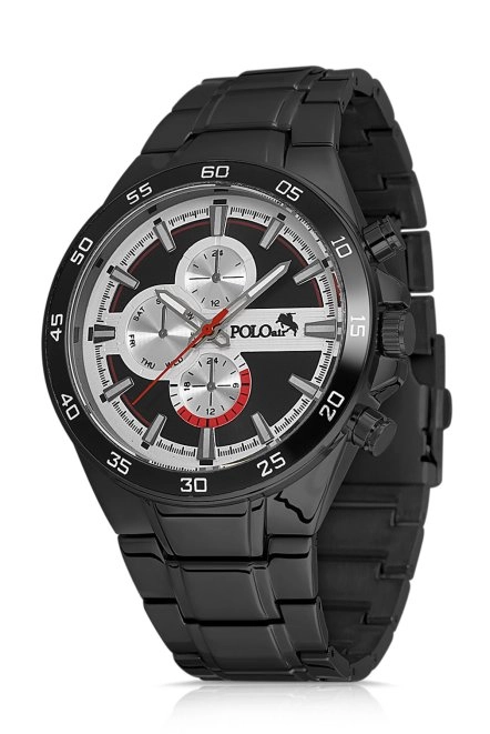 Spor Metal Kordon Spor Erkek Kol Saati  Siyah-Gri Pl-0875E1X Siyah-Gri Pl-0875E1X