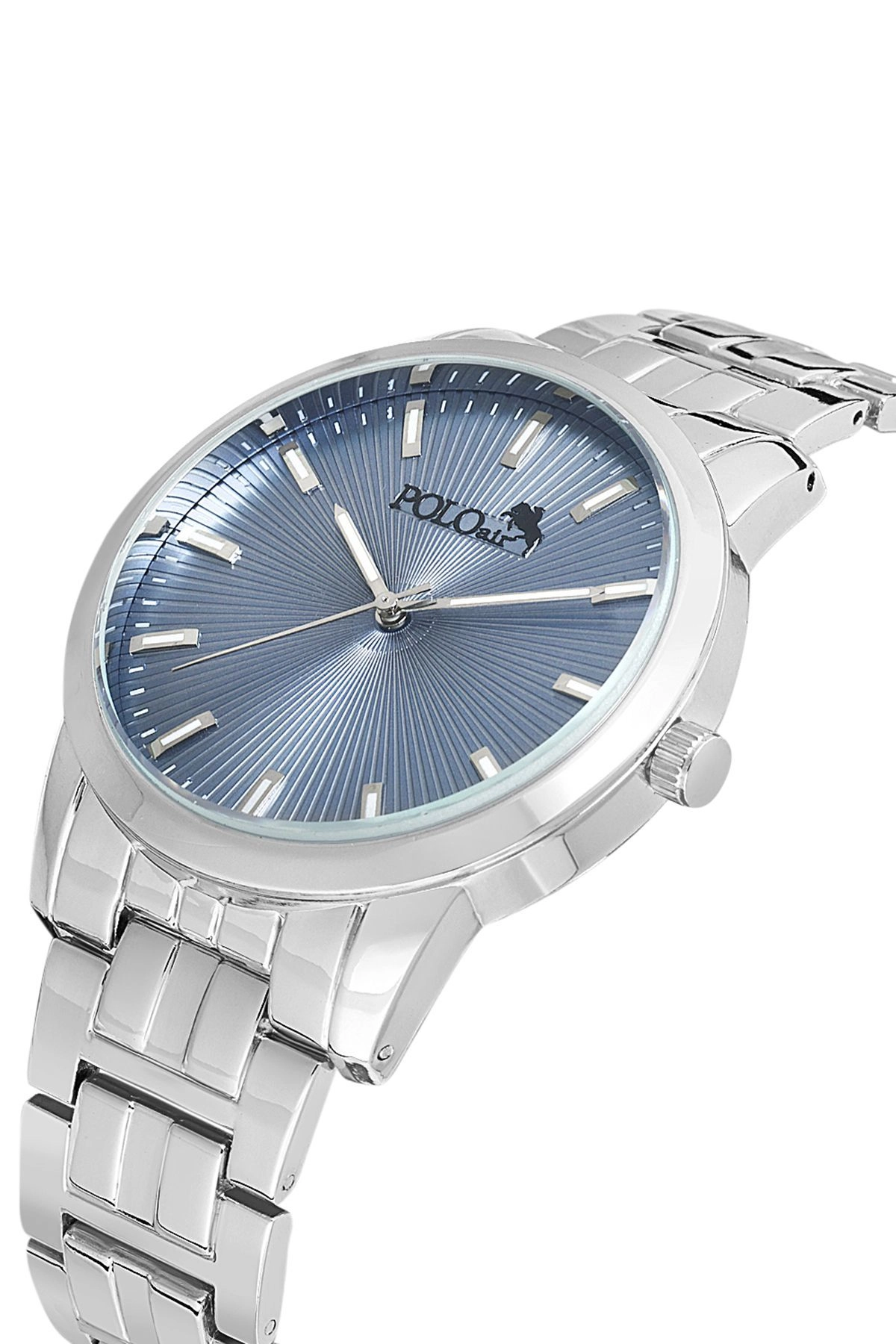 Erkek Metal Kol Saati Gümüş Mavi Renk Pl-0919E2X Gümüş-Mavi Pl-0919E2X