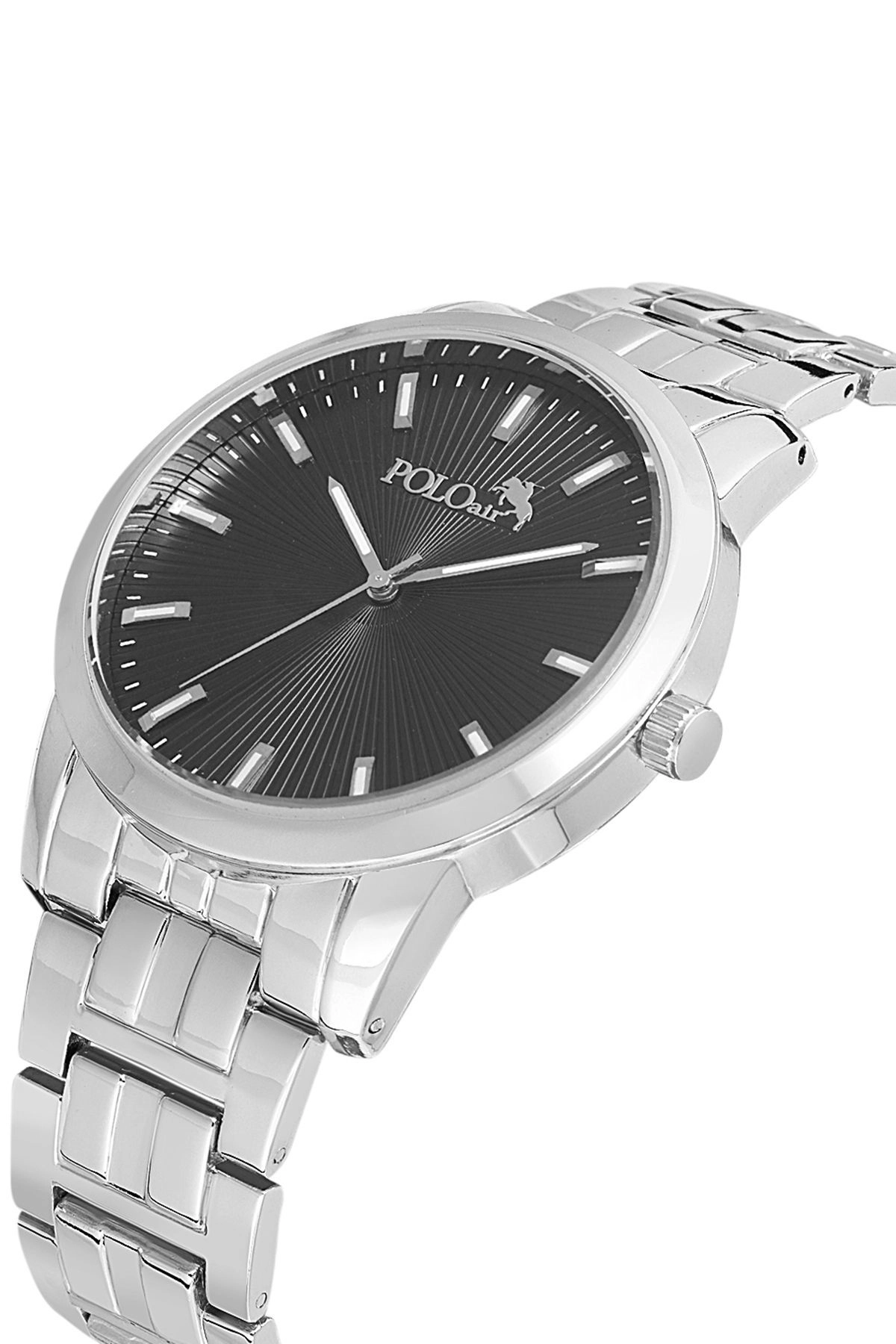 Erkek Metal Kol Saati Gümüş Siyah Renk Pl-0919E3X Gümüş-Siyah Pl-0919E3X
