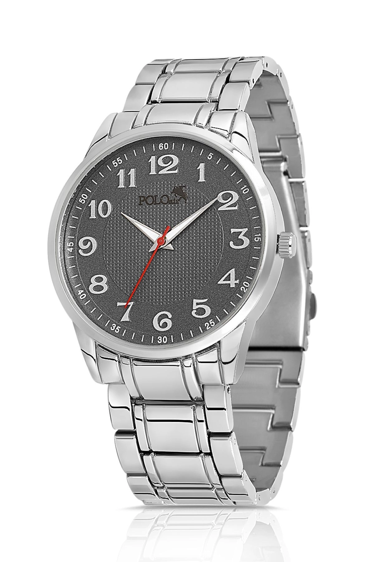 Klasik Metal Kordon Erkek Kol Saati Gümüş Antrasit Renk Pl-0938E3X Gümüş-Antrasit Pl-0938E3X