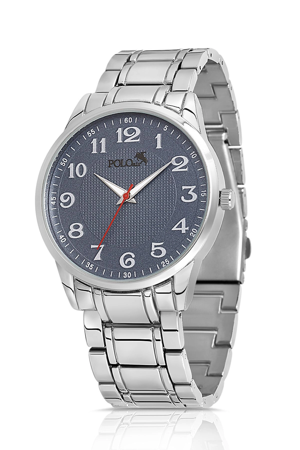 Klasik Metal Kordon Erkek Kol Saati Gümüş Mavi Renk Pl-0938E2X Gümüş-Mavi Pl-0938E2X