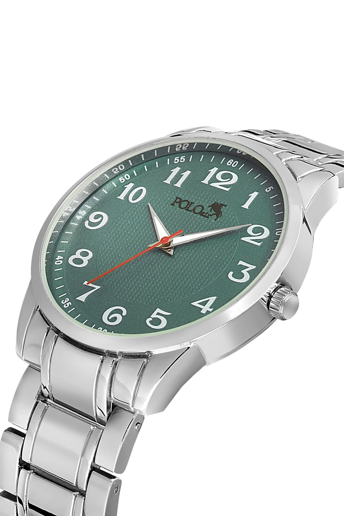 Klasik Metal Kordon Erkek Kol Saati Gümüş Yeşil Renk Pl-0938E4X Gümüş-Yeşil Pl-0938E4X