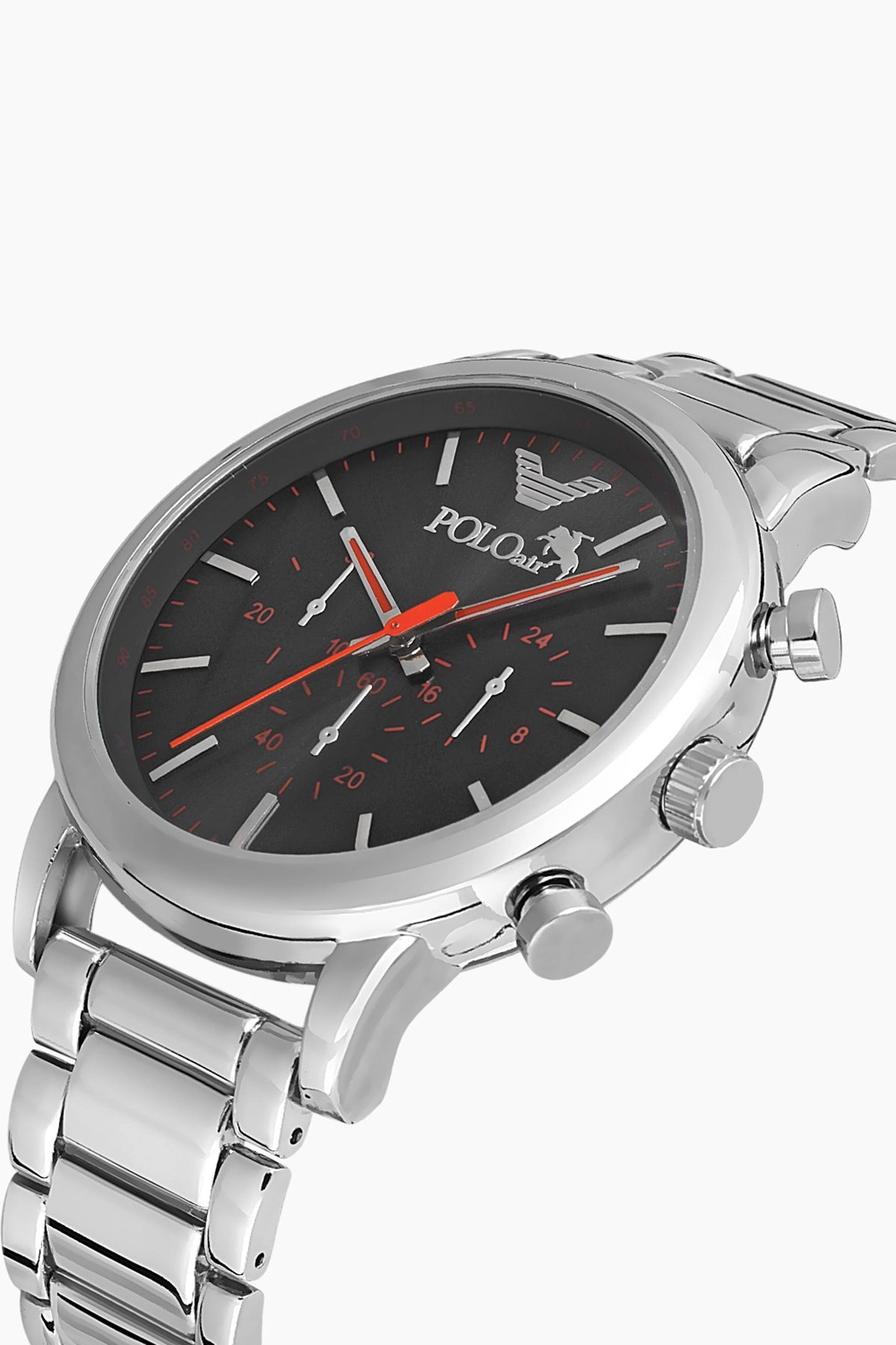 Metal Erkek Kol Saati Gümüş Siyah Renk Pl-0931E3X Gümüş-Siyah Pl-0931E3X