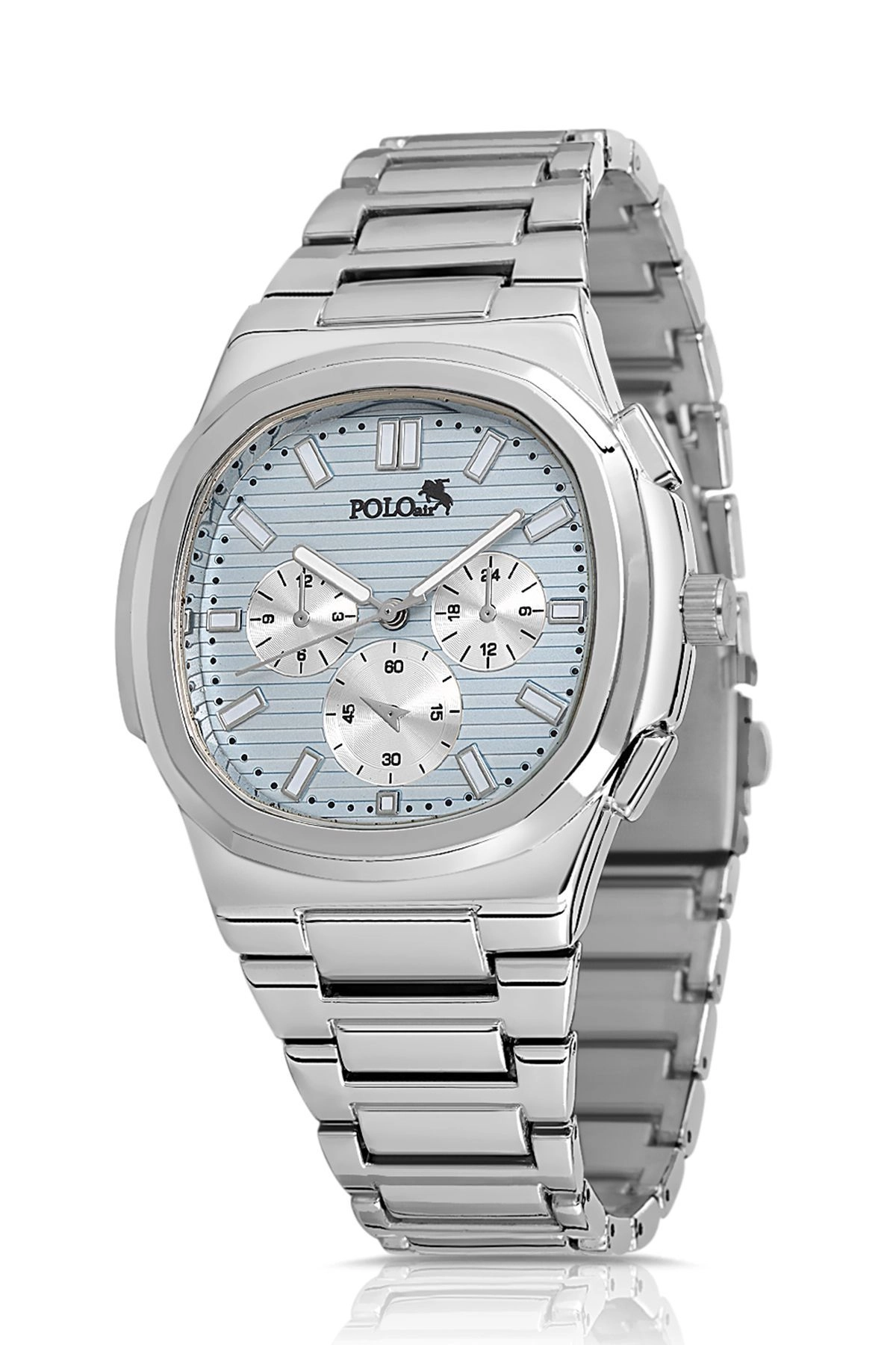 Metal Kordon Erkek Kol Saati Gümüş Mavi Renk Pl-0926E2X Gümüş-Mavi Pl-0926E2X