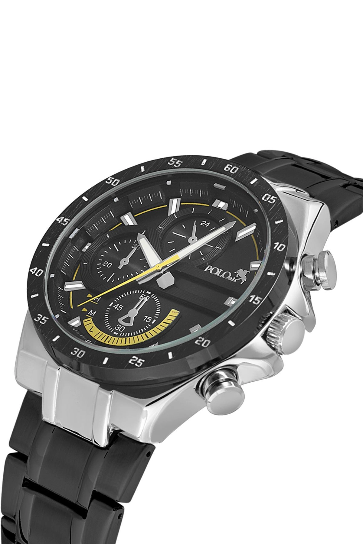 Metal Kordon Erkek Kol Saati Siyah-Sarı Pl-0892E3X Siyah-Sarı Pl-0892E3X
