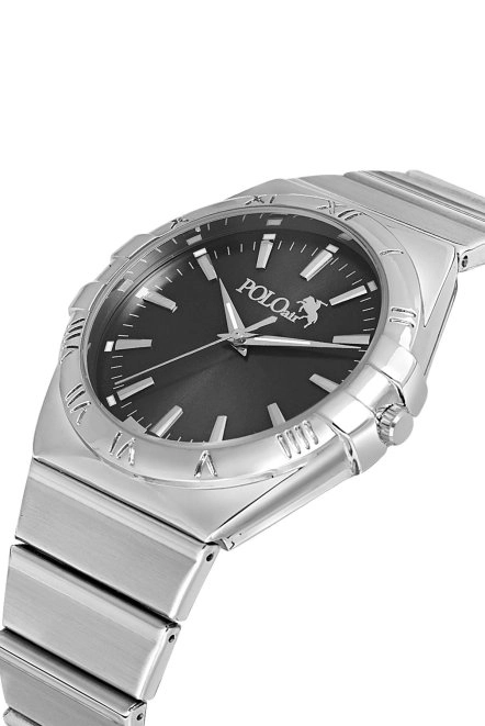 Bakla Kordon Erkek Kol Saati Gümüş Siyah Renk Pl-0912E1X Gümüş-Siyah Pl-0912E1X