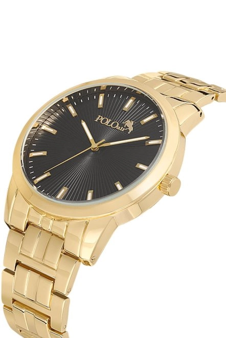 Erkek Metal Kol Saati Gold Siyah Renk Pl-0919E5X Gold-Siyah Pl-0919E5X