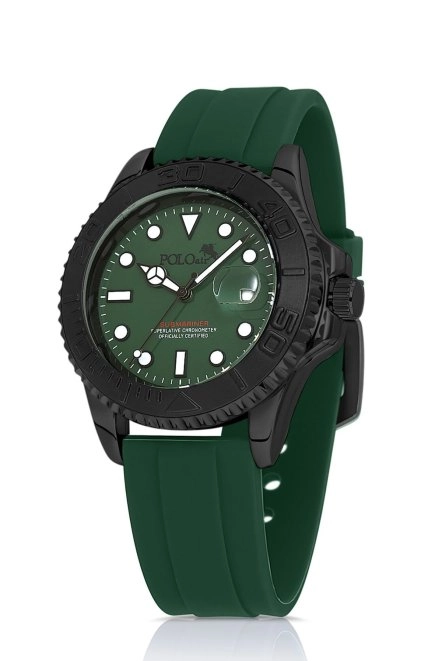 Mercan Takvim Slikon Kordon Erkek Kol Saati Yeşil Siyah Renk Pl-0941E4X Yeşil-Siyah Pl-0941E4X