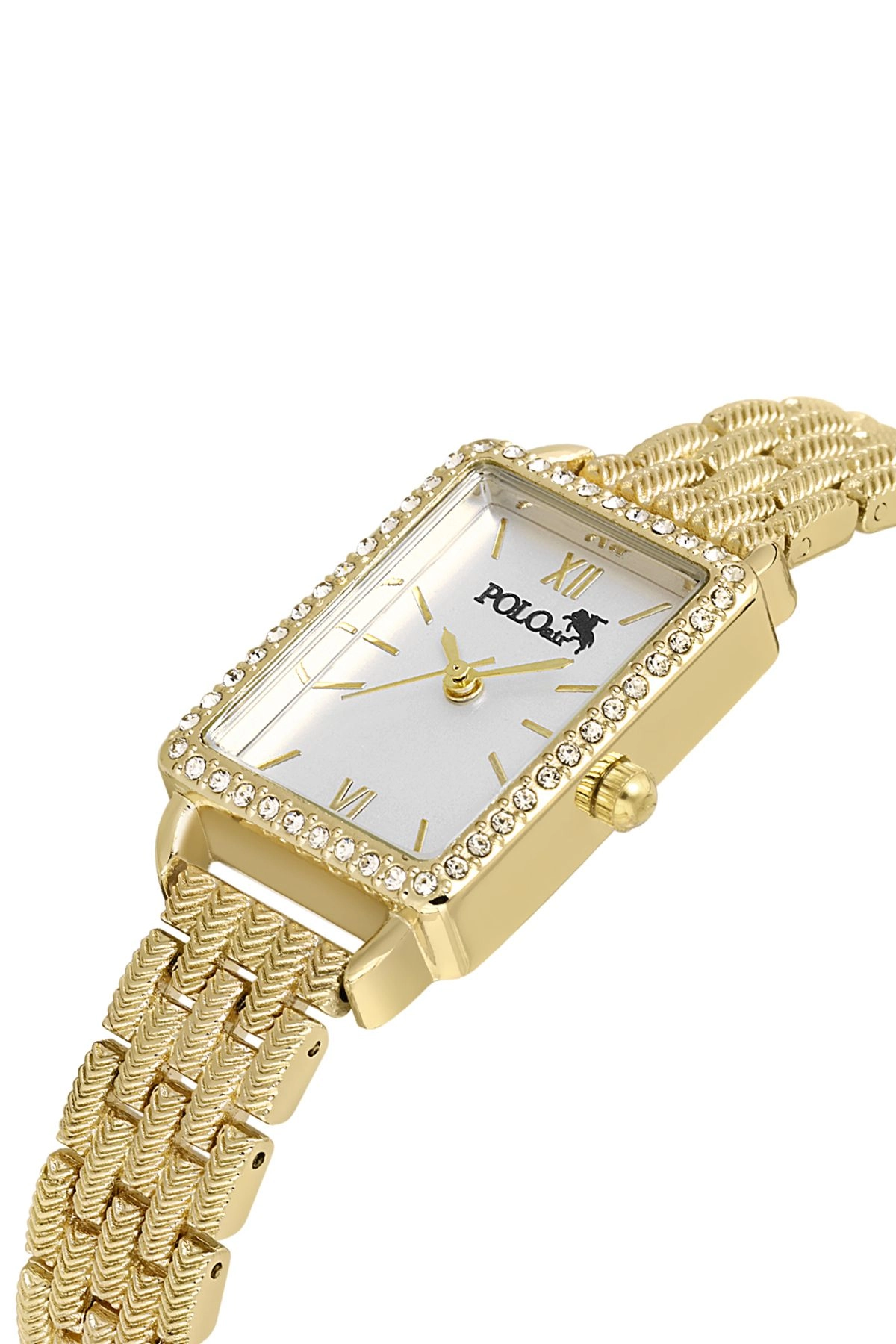 Vintage Tek Sıra Lüx Taşlı Kadın Kol Saati Gold Pl-1486B1X Gold Pl-1486B1X