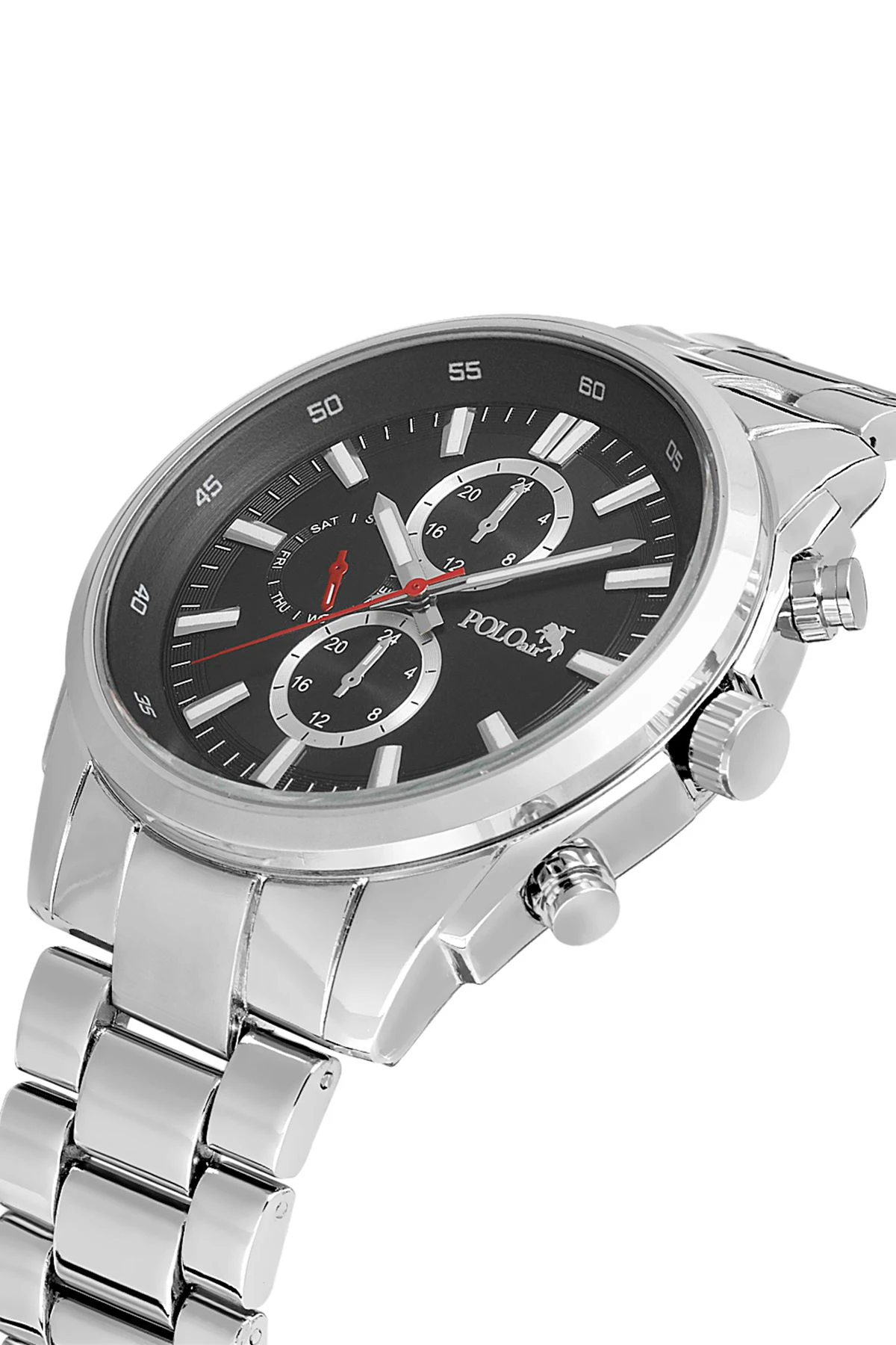 Metal Erkek Kol Saati Gümüş Siyah Renk Pl-0936E3X Gümüş-Siyah Pl-0936E3X