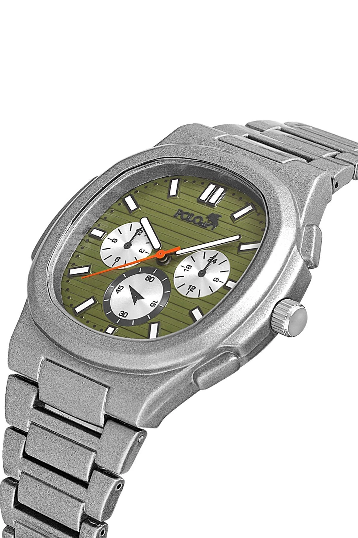 Metal Kordon Erkek Kol Saati Gümüş Yeşil Renk Pl-0926E5X Gümüş-Yeşil Pl-0926E5X