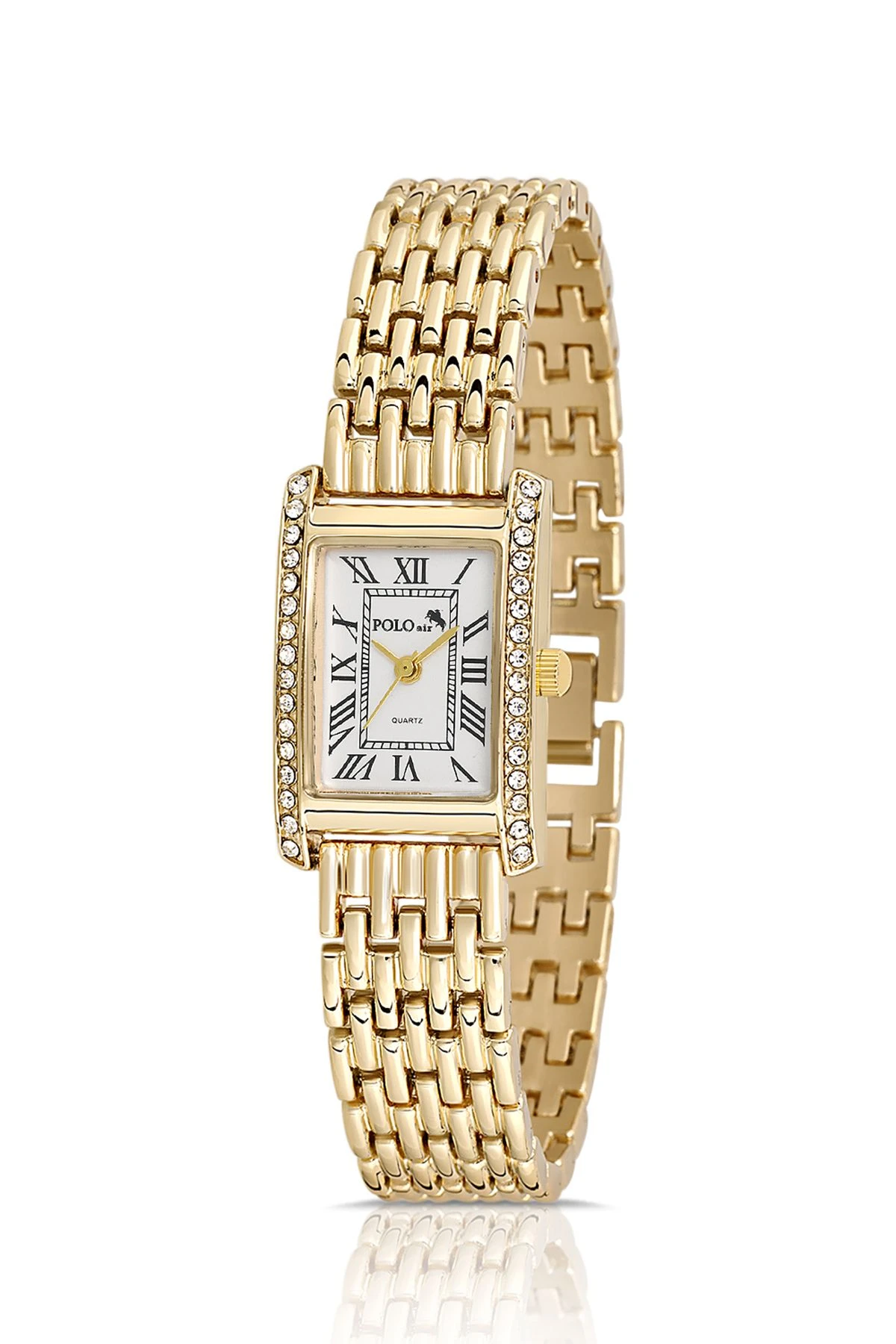 Romen Rakamlı Lüx Taşlı Vintage Kadın Kol Saati Gold Pl-1501B1X Gold Pl-1501B1X