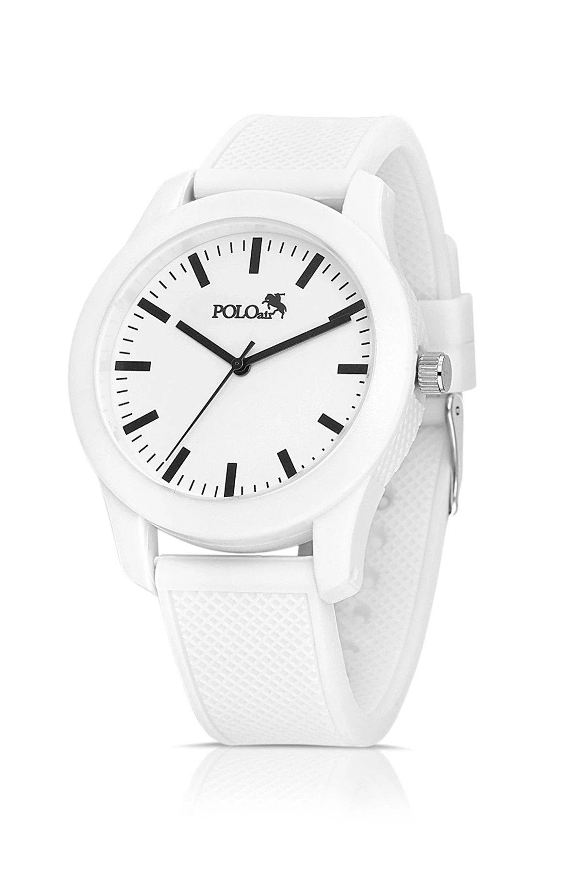 Silikon Kordon Unisex Bay-Bayan Spor Kol Saati Beyaz Siyah Renk Pl-1510B8X Beyaz-Siyah Pl-1510B8X