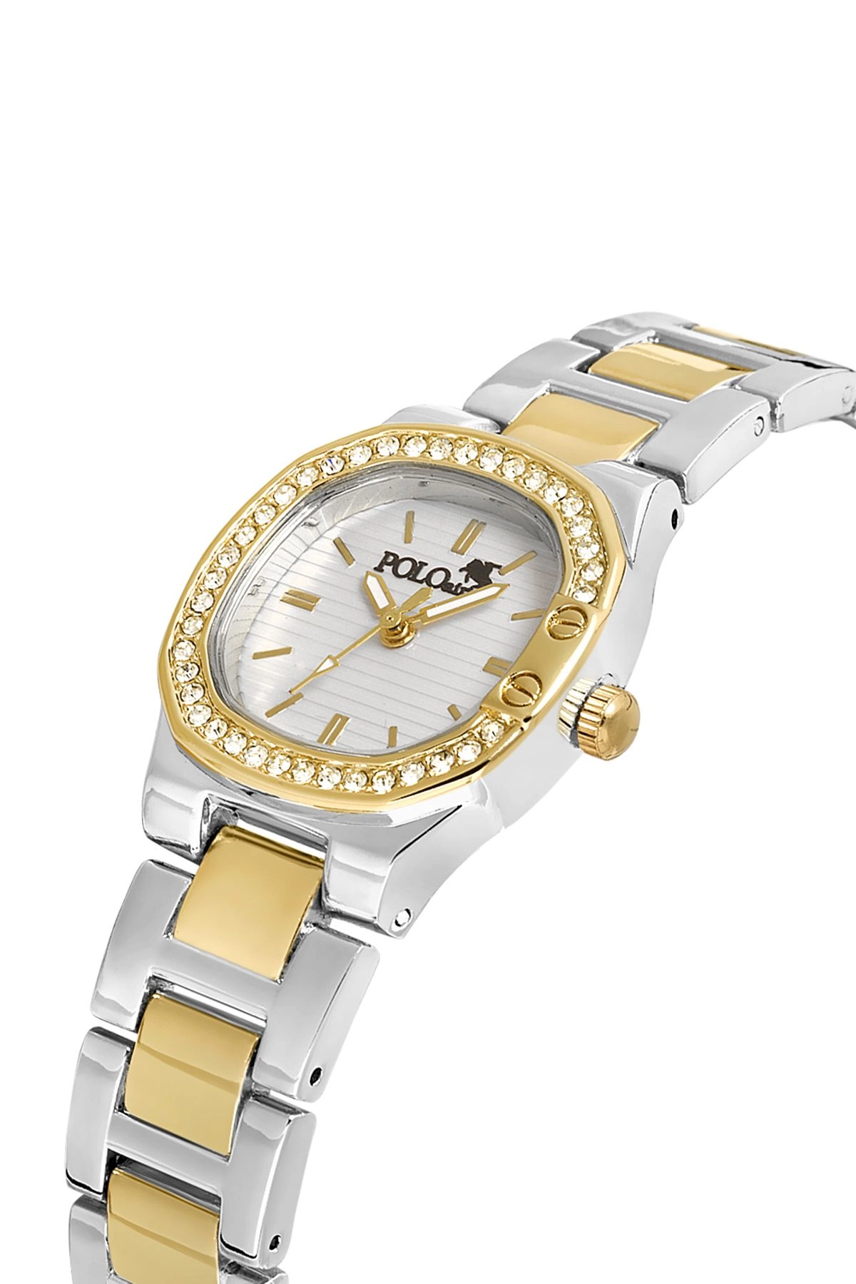 Tek Sıra Lüx Taşlı Kadın Kol Saati Gold Gümüş Renk Pl-1513B3X Gold-Gümüş Pl-1513B3X