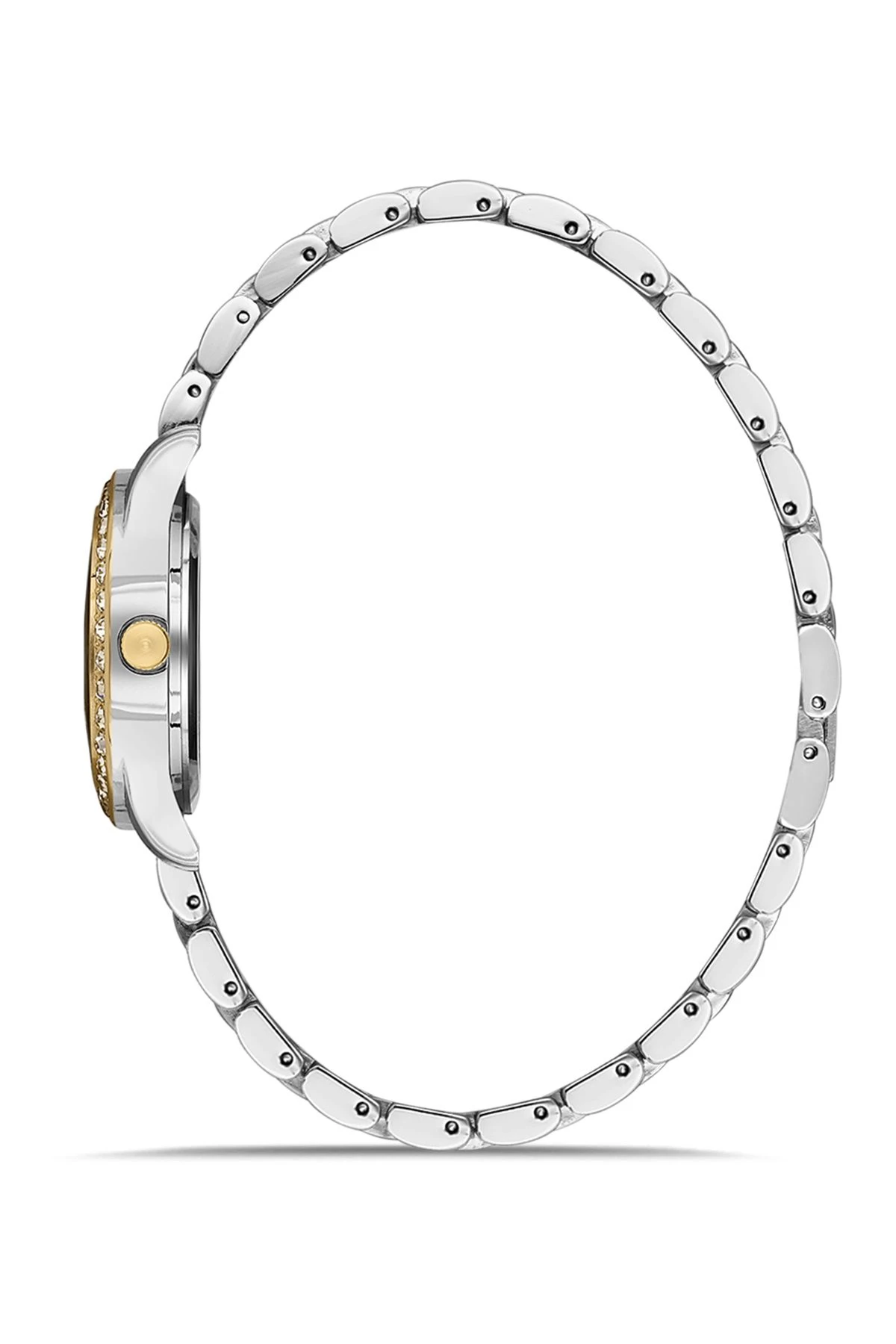 Tek Sıra Lüx Taşlı Kadın Kol Saati Gold Gümüş Renk Pl-1514B3X Gold-Gümüş Pl-1514B3X