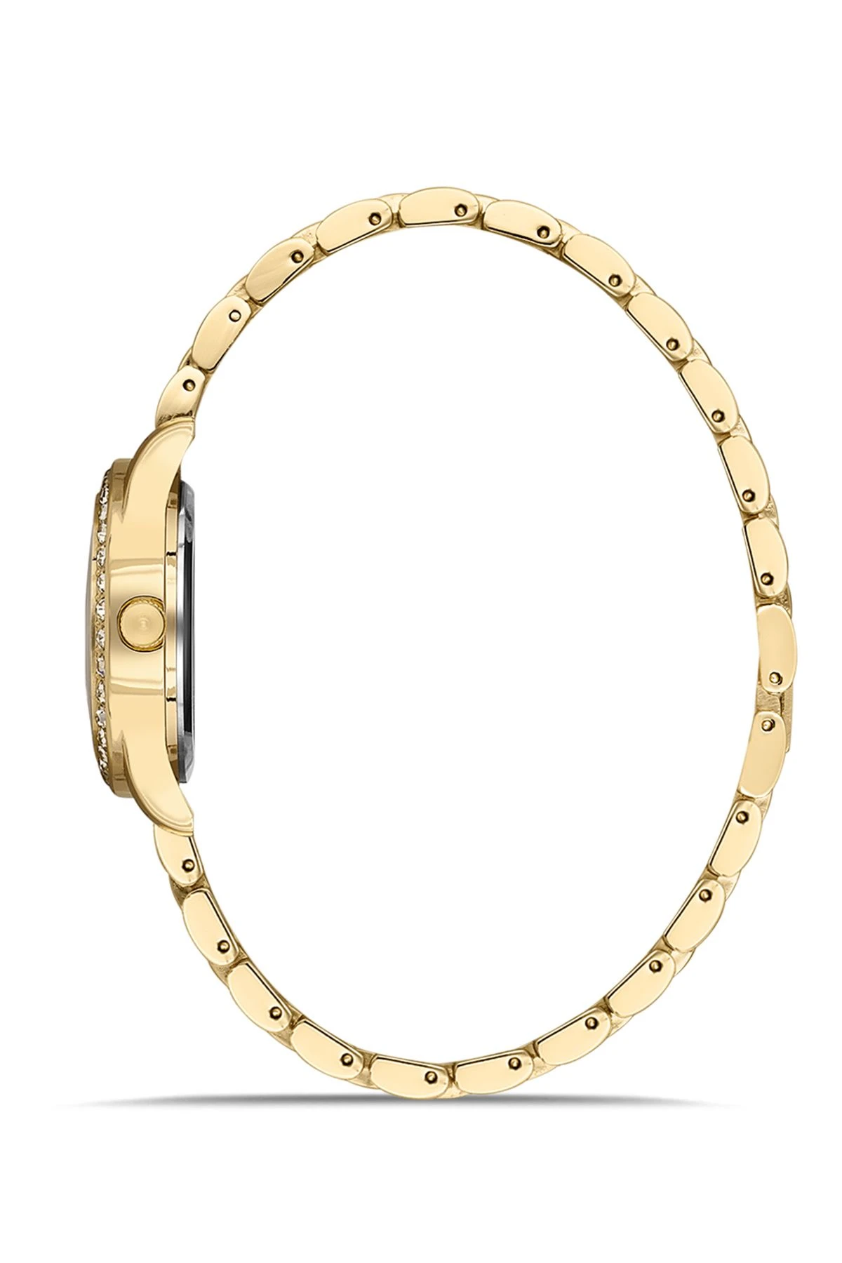 Tek Sıra Lüx Taşlı Kadın Kol Saati Gold Yeşil Renk Pl-1514B4X Gold-Yeşil Pl-1514B4X