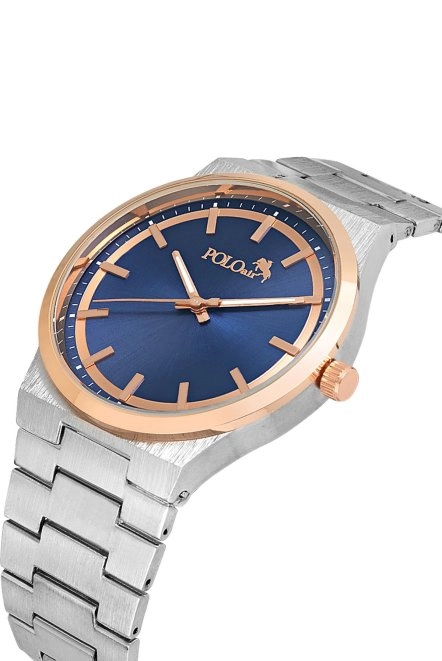 Klasik Metal Kordon Erkek Kol Saati Gümüş Bakır Lacivert Renk Pl-0915E2X Gümüş-Bakır-Lacivert Pl-0915E2X