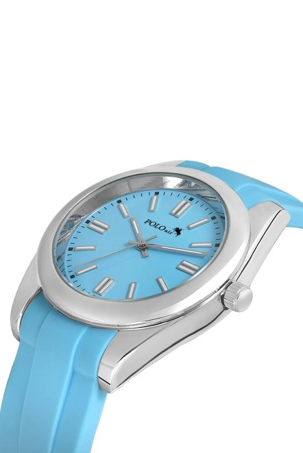 Silikon Kordon Spor Erkek Kol Saati Gümüş Mavi Renk Pl-0948E8X Mavi Pl-0948E78X