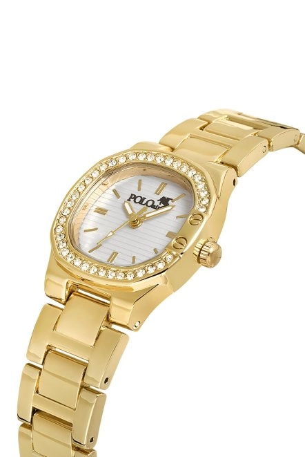 Tek Sıra Lüx Taşlı Kadın Kol Saati Gold Renk Pl-1513B1X Gold Pl-1513B1X