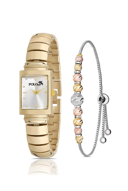 Vintage Kadın Kol Saati Dorika Bileklik Hediyelik Kombin Gold Pl-1491B1 Gold Pl-1491B1