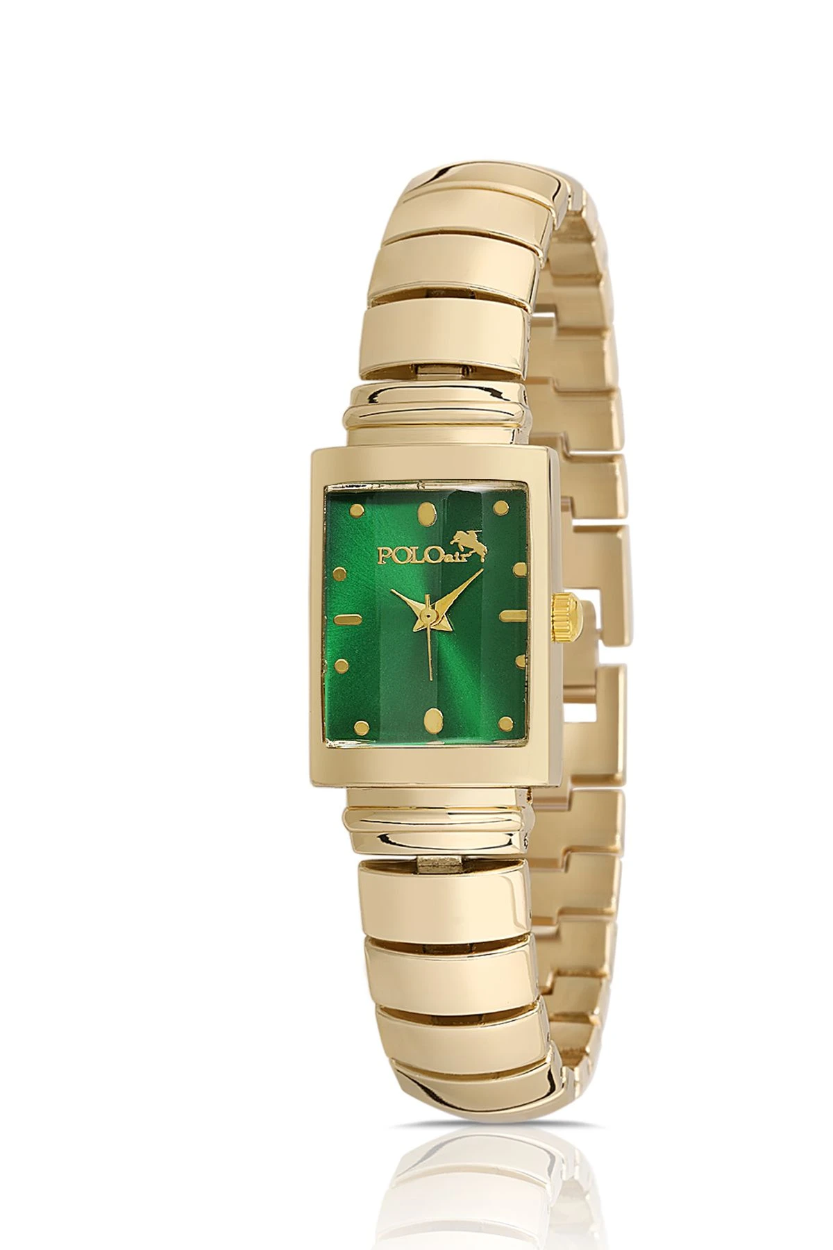 Vintage Kadın Kol Saati Dorika Bileklik Hediyelik Kombin Gold-Yeşil Pl-1491B3 Gold-Yeşil Pl-1491B3