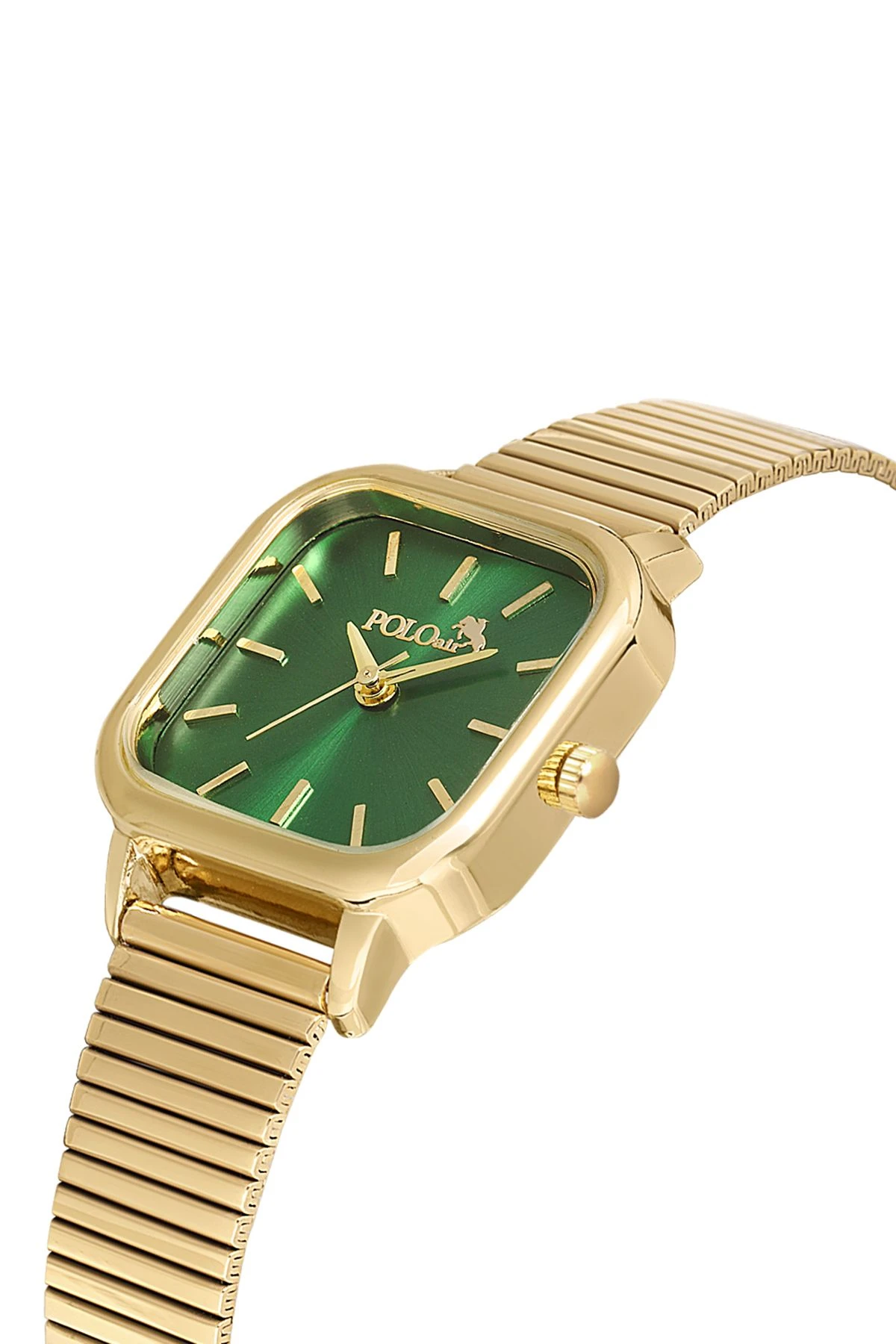 Vintage Kadın Kol Saati Zirkon Taşlı Lüx Bileklik Hediyelik Kombin Gold Yeşil Pl-1505B3 Gold-Yeşil Pl-1505B3