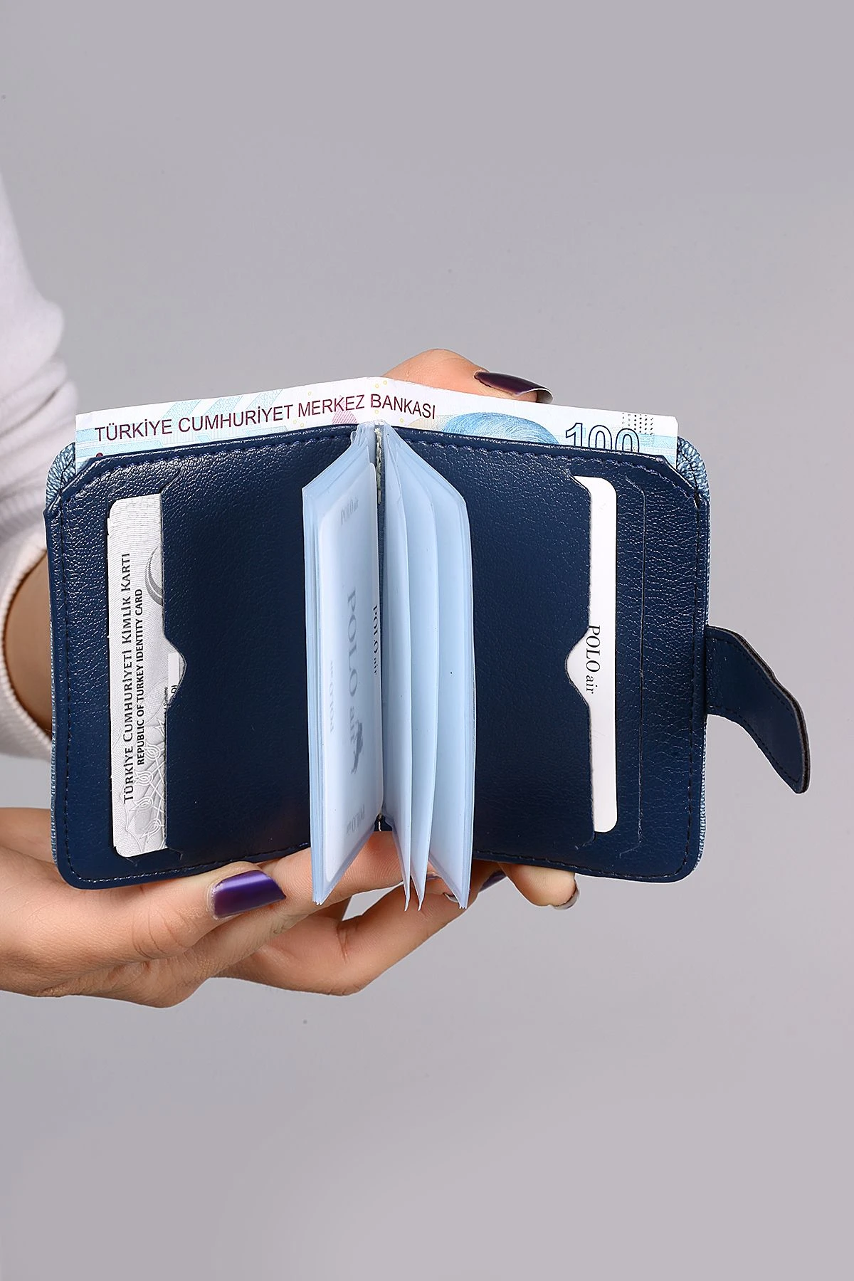 Erkek Kol Saati Cüzdan Kemer Kartlık Çakmak Kombin Set Pl-0834E2 Lacivert Set Gümüş-Lacivert Pl-0834E2