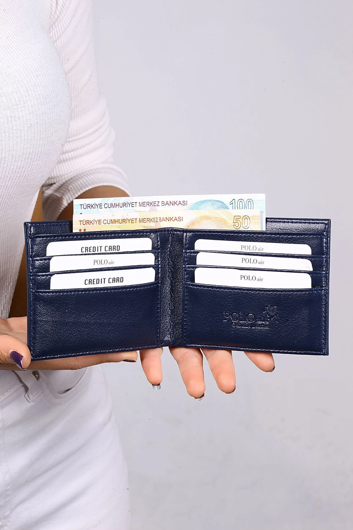 Erkek Kol Saati Cüzdan Kemer Kartlık Kombin Gümüş Lacivert Renk Set Pl-0909E2 Gümüş-Lacivert Pl-0909E2
