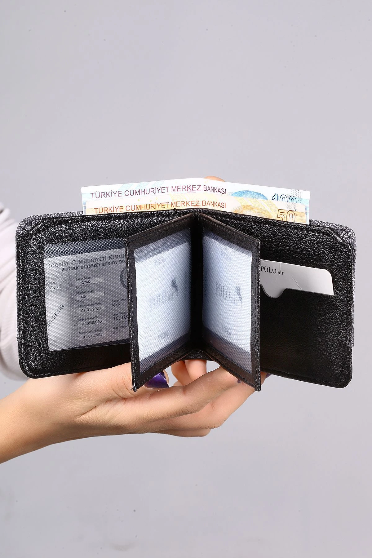 Erkek Kol Saati Parfüm Cüzdan Kemer Kartlık Kombin Set Gümüş-Gri Pl-0905E5 Gümüş-Gri Pl-0905E5