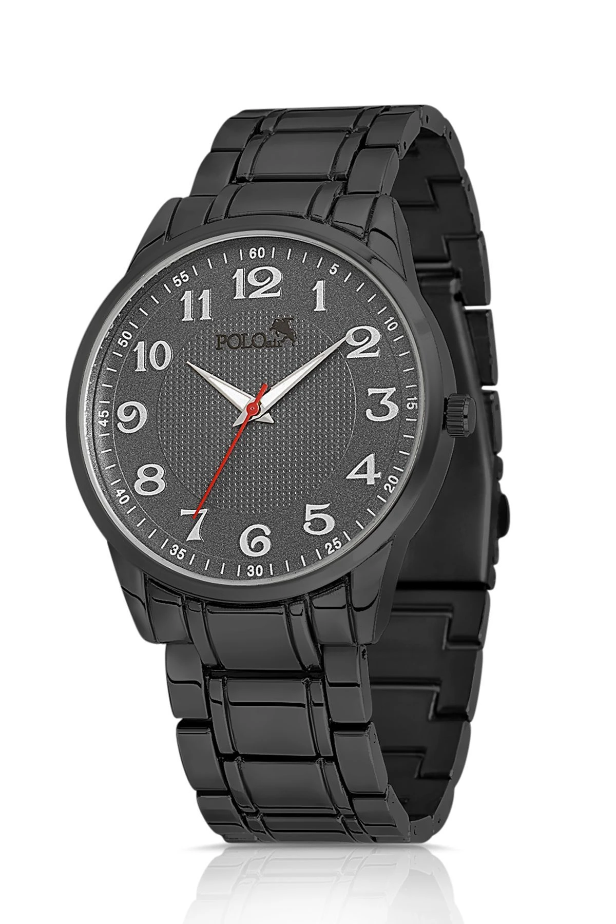 Klasik Metal Kordon Erkek Kol Saati Cüzdan Kemer Parfüm Kombin Siyah Set Pl-0939E1 Siyah Pl-0939E1