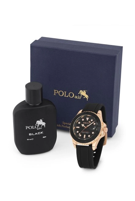 Mercan Takvim Erkek Kol Saati Ve Parfüm Seti Hediyelik Kutusunda Set Siyah Bakır Pl-0943E3 Siyah-Bakır Pl-0943E3