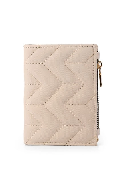 Nakış Desenli Fermuarlı Kadın Cüzdan Mıknatıslı Krem Renk Czn-705-K Krem Czn-705-K