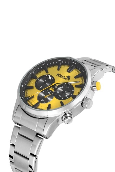 Klasik Metal Erkek Kol Saati Gümüş Sarı Renk Pl-0975E4X Gümüş-Sarı Pl-0975E4X